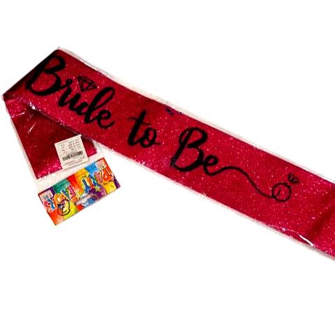 Party Sash - Bride to be ( red)