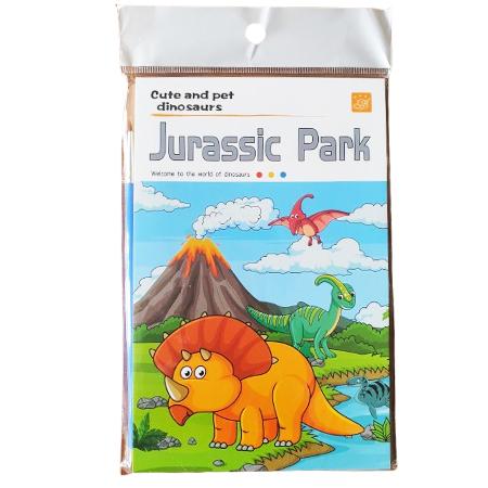 MAGIC DRAWING DOODLE BOOK (Watercolor book) - 12 illustrations Jurassic Park