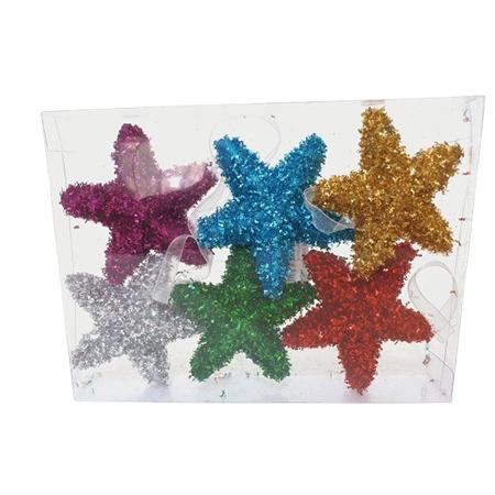 CHRISMAS DECORATIONS - STAR 6PCS