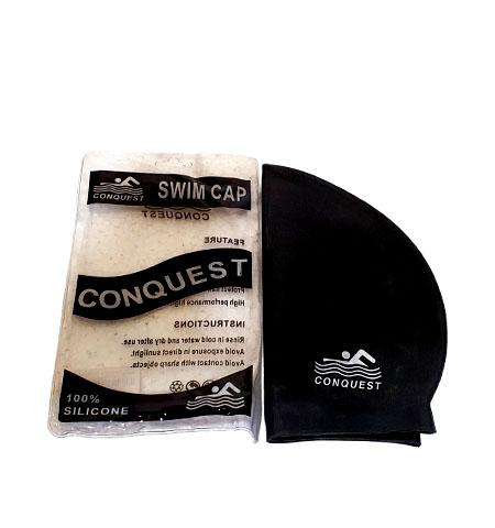 Swimming Cap -  Black 100% silicone