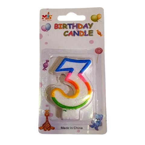 Birthday Candles - Number 3 (w)