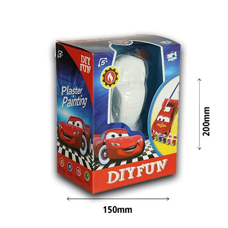 PLASTER PAINTING CAR WITH COLOURS