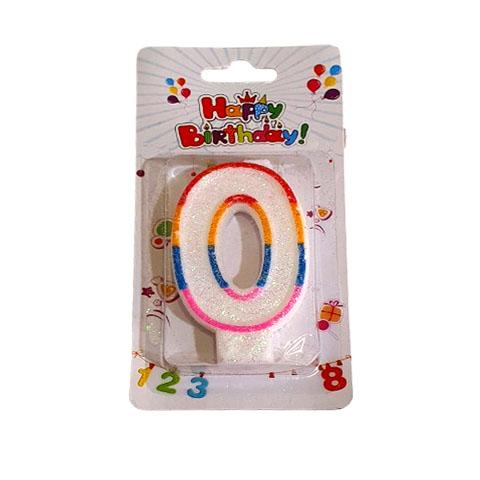Birthday Candles - Number 0 (w)