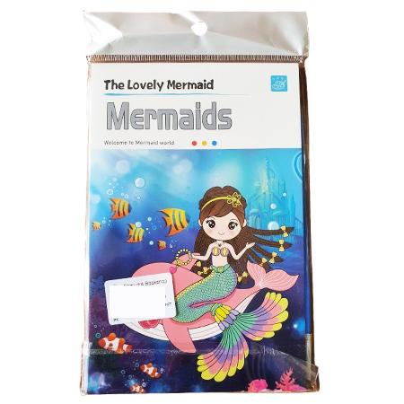MAGIC DRAWING DOODLE BOOK (Watercolor book) - 12 illustrations Mermaids