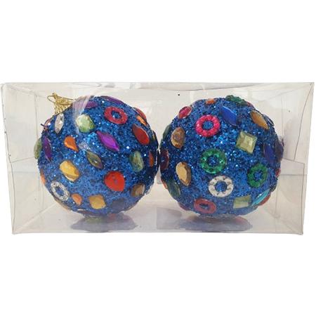 X - MAS BALL BLUE 2PCS