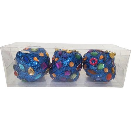 X - MAS BALL BLUE 3PCS