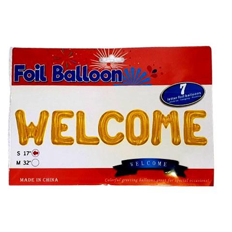 Foil Balloon Welcome (gold)
