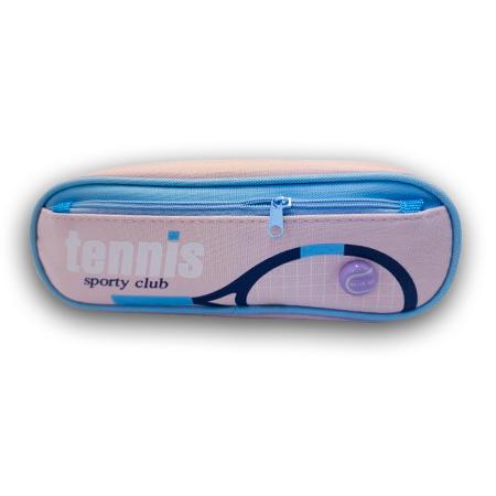 PRNCIL CASE - TENNIS THEME - LIGHT PINK