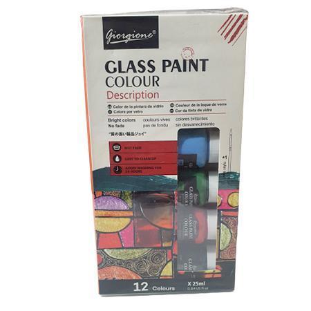 GLASS PAINT COLOUR 12COLOURS - 6668-12C