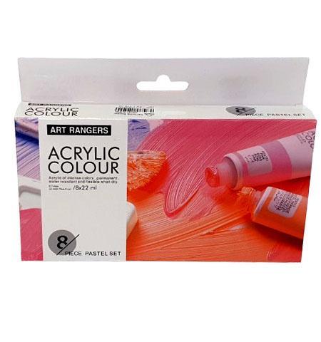 Acrylic Colour - ( 8/Pastel Set 22ml)