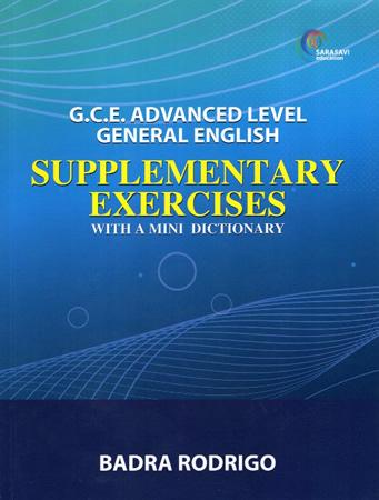 A/L GENERAL ENGLISH Supplementary Exercises