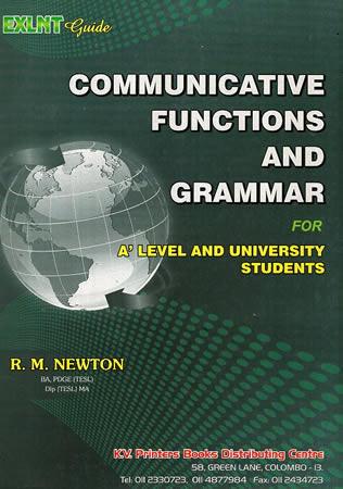 COMMUNICATIVE FUNCTIONS AND GRAMMAR FOR A/L