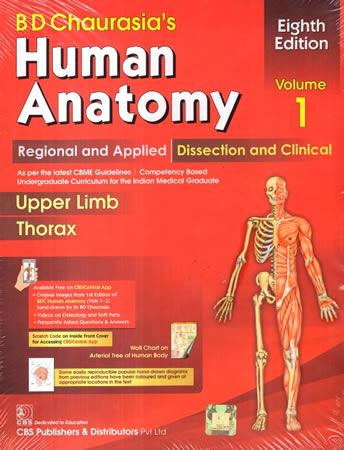 B. D. CHAURASIA`S HUMAN ANATOMY VOLUME 1 - 8 EDT