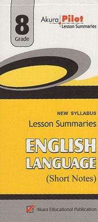 Grade 8 English Language : Short Notes
