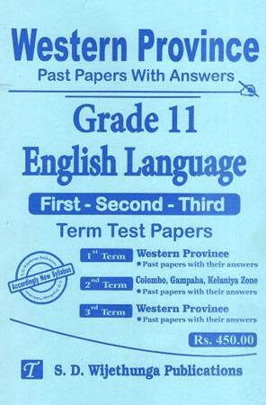Western Province Grade 11 English Language Term Test Papers